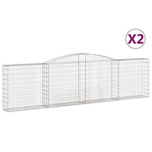 Arched Gabion Baskets 2 pcs Galvanized Iron for Outdoor Plants Self-Watering Pots White Black Other
