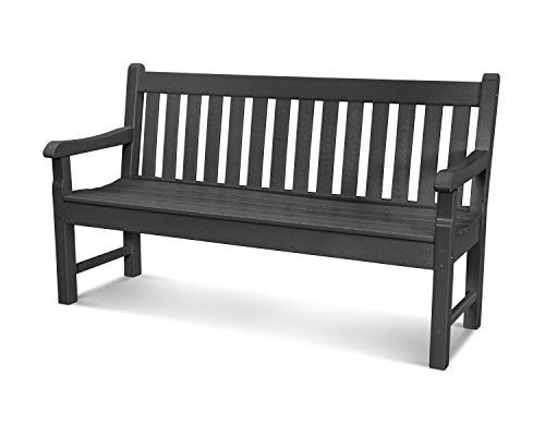 POLYWOOD RKB60BL Rockford 60" Bench, Black