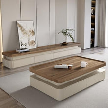 DINBOZ26X Living Room Table Creamy Minimalist Coffee Table, Floor-Standing Design for Living Room, Small Space Furniture for Modern Home Outdoor Side Table(150cm)
