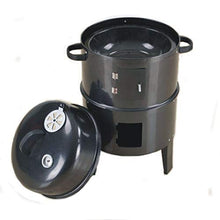 Metal 3 in 1 BBQ Grill Roaster Smoker Steamer Barbecue Portable Outdoor Camping Charcoal Stove Cooking Tools Accessories