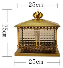 ALDEPO Courtyard Light All Copper Rainproof Post Lamp Outdoor Rainproof Pillar Light Outdoor Garden Lighting Doorpost, Wall Decoration, Outside Lights for Courtyard Park Outdoor Lighting Products