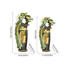 Outdoor Water Fountain Flowing Water Ornament, Floor Standing Decorative Vase for Living Room, Entrance Door or Next to Tv Cabinet(Large)