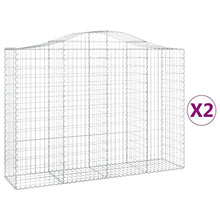 Arched Gabion Baskets 2 pcs Galvanized Iron Outdoor Plant Pots White Black Other