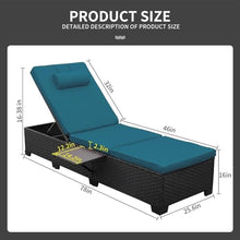 UOPYNE 2 PCS Pool Chairs, Patio PE Wicker Lounge Chairs, Outdoor Chaise Lounge, All-Weather PE Rattan Patio Chaise Lounge Chair, Wicker Poolside Lounge Chair Sunbathing Camping Beach