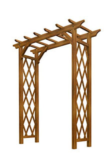 Vita Heartwood Cedar Wood Arbor – 55" x 88" Golden Brown Garden Arch, Durable Trellis for Climbing Plants, Easy Assembly, Ideal for Wedding Ceremony, Backyard Décor & Garden Entrance