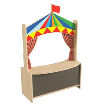 Classroom Essentials Wooden Puppet Theater with Chalkboard Beech