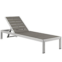America Luxury - Outdoor Modern Contemporary Urban Patio Three Piece Chaise Lounge Chair Set Grey