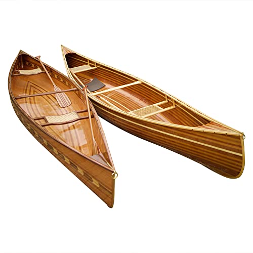 GUNKY Cedar Strip Fishing Boat 16' Wooden Canoe/Kayak Wood Color
