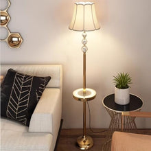 LUYOUBOZHU Floor Lamp Metal Floor Lamp with Table Contemporary, Modern Tall Stand Up Light for Bedrooms, Living Room, Office, Reading