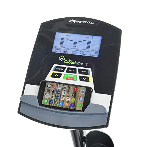 Exerpeutic 5000 Indoor Recumbent Exercise Bike Black/Grey