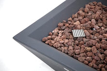 AMS 27" Square Concrete Natural Gas Fire Pit Table (Dark Gray, Table only)
