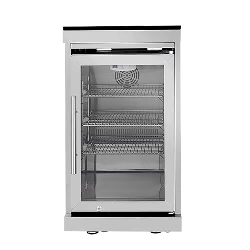 Outdoor Kitchen Island Beverage Refrigerator Cabinet with Single Glass Door,Granite Countertop,68L Undercounter Cooler,Adjustable Shelves, Locking Wheels, Quiet Compressor for Patio BBQ Prep (Silver)