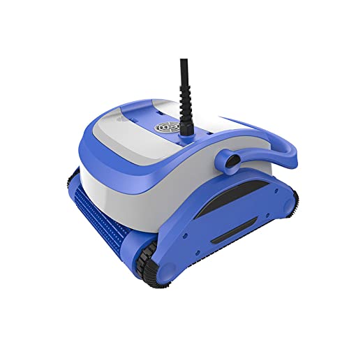 Automatic Robotic Pool Cleaner with Intelligent Navigation, 100 Mins Runtime & Dual Motors for Efficient Cleaning, Ideal for Pools up to 1200 ft2
