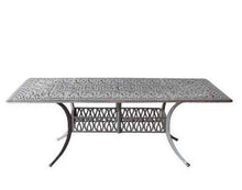 Theworldofpatio Elizabeth Cast Aluminum Powder Coated 9-Piece Dining Set with 44"x 84" Rectangle Table - Antique Bronze
