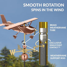 High Wing Plane Weathervane - Pure Copper by Good Directions