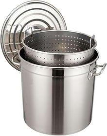Outdoor Crawfish Seafood Boil Pot with Drain Basket, Stainless Steel Stock Pot for Lobster, Crab, Shrimp Boil Turkey Fryer(30L)