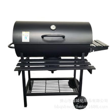 YEWASTI Large Barrel Charcoal Grill with Wheels and Side Shelves, Perfect for Backyard Cooking, Camping, Parties, and Picnics - Heavy-Duty Outdoor BBQ Grill