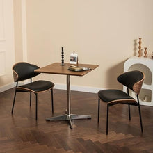 JOSOGO Wood Top Bistro Table, Round/Square with Metal Pedestal Base, Sturdy Space-Saving, Multipurpose Table for Kitchen, Cafe, Balcony Home(C,60cm)