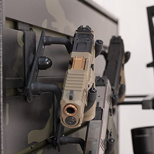 Hold Up Displays 12 Gun Rack for 6 Rifles and 6 Pistols Modular Slatwall Display System Black
