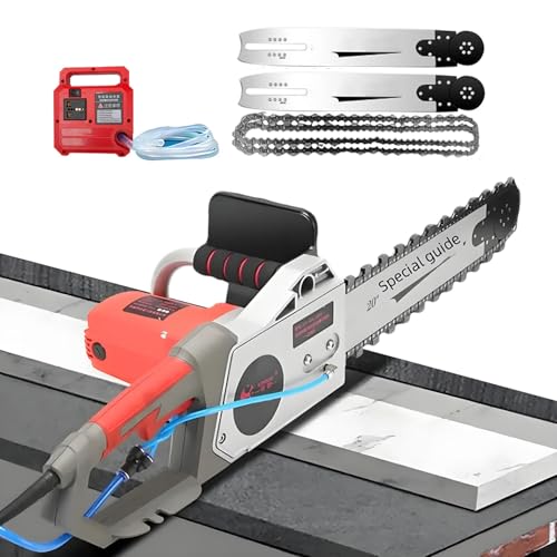 Corded Electric Concrete Saw Chain Saw for Wall Chasing, Wall Chaser 5800W/6500W High Power, 35cm/48cm Cutting Depth, Diamond Chain, Wet & Dry Dustless Cutting for Remodeling Projects 5800W350