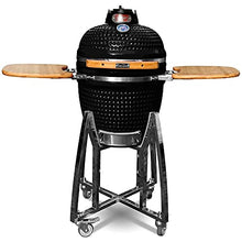 London Sunshine Ceramic Kamado Charcoal BBQ Grill 18 Inch Black