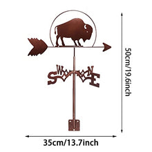 Bullfight Weathervane Metal Weather Vane Garden Wind Vane Vintage Weather Vane Hollow Wind Direction Indicator for Outdoor Iron Roof Yard Decoration (Style 5) (Style 1)