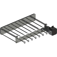 Electric Shish Grill Kabob Set, Stainless Steel Automatic Rotating Skewer Turner with 9pcs Skewers, Rotating Gear Design, High Torque, BBQ Grill Rack for Outdoor Camping