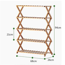MIIKHI Plant Stands,Flower Stand,5 Layers Wooden Folding Decorative Garden Shelf Shelf Displaynishings/a/68X26X94Cm