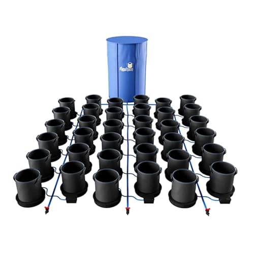 AutoPot 36 Pot XXL Hydroponic System with 9 Gallon Pots and 105 Gallon FlexiTank Black