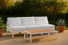 Meridian Furniture 375White-S90B Nizuc Collection Modern | Contemporary Outdoor Patio Modular Sofa