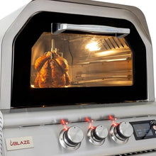 Blaze 26-Inch Freestanding Natural Gas Outdoor Pizza Oven W/Rotisserie & Cart - BLZ-26-PZOVN-NG