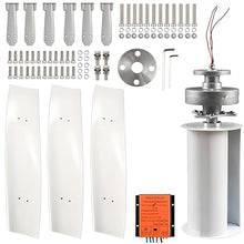 Wind Turbine Generator Kit, 10000W 12000W Portable Vertical Helix Wind Power Turbine Generator, 3 Blade Wind Generator Kit with Charge Controller for Marine RV Home Industrial Energy 10000W-220V
