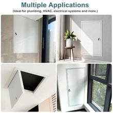 Access Panel 24x36 30x48 Inch, Aluminum Frame Access Doors White Opening Flap Cover Plate, Plumbing Inspection Hatch for Wall Ceiling(24x48in/61x122cm)