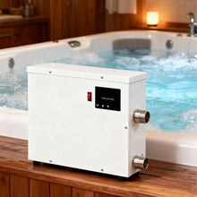 aromaoveite Electric Swimming Pool Heater, Stainless Steel Electric Water Heater, Intelligent Thermostatic Control, Double Protection, Suitable for Hot Spring Massage Bathtubs and Hot Tubs. 9kw