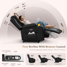 Reclining Loveseat Sofa, RV Loveseat Recliner Wall Hugger Couch, Home Theater Seating, Massage Loveseat with Console, USB & Type-C Ports, Storage Armrests for Living Room, Camper, Game Room, Man Cave