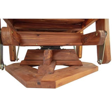 Outdoor Escape Brown Adirondack Swivel Glider, Durable Outdoor Chair, Gorgeous Finish, All-Weather Wood Design