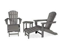 POLYWOOD Palm Coast Ultimate Adirondack Chair 3-Piece Set with Hideaway Ottoman