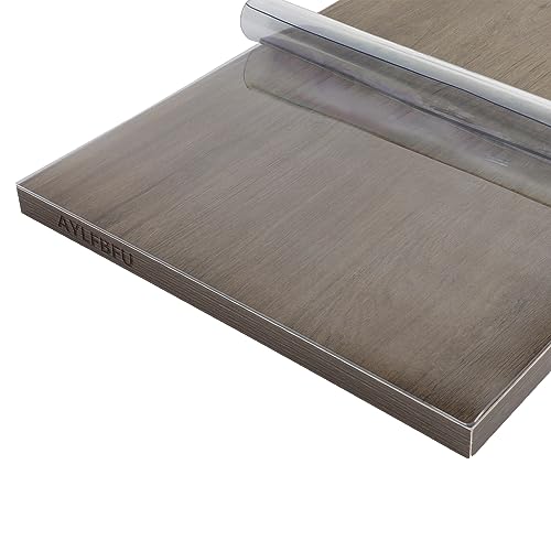 AYLFBFU Table Cloth Vinyl 31x197 Inch, Oil Spill Proof, Heat-Resistant, Clear Plastic Table Cover Protector Assorted Sizes, Plastic Sheet for Floors, Gardens and Turf, Clear 2mm