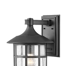 Hinkley Freeport Coastal Elements Medium Wall Mount Outdoor Lantern, Composite, New England Design, Clear Seedy Glass, Fade Resistant, Textured Black Finish