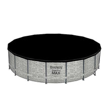 Bestway Steel Pro MAX 18ft x 48in Round Metal Frame Above Ground Swimming Pool Set Gray