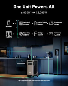 Anker SOLIX F3800 Portable Power Station and Expansion Battery, 7,680Wh