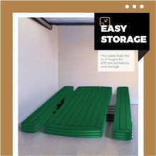 OEF Furnishings Heavy Duty Blow Molded Folding Picnic Table - Green, Black Frame