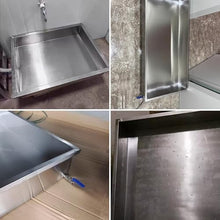 Metal Drip Tray, 304 Stainless Steel Plant Trays for Pots, Washing Machine Drain Pan, Oil Drip Pan for Potted Plants, AC and Kitchens(100x80x20 cm/39x31x8 in)