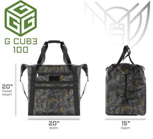 Xtreme Sight Line ~ AQUA G CUBƎ 100 Waterproof Faraday Bag for Medium to Large Generators and Electronics ~ Protects Against EMP/CME/EMF/RF ~ Diamond Form Farday Lined Interior ~ Backwoods Camo