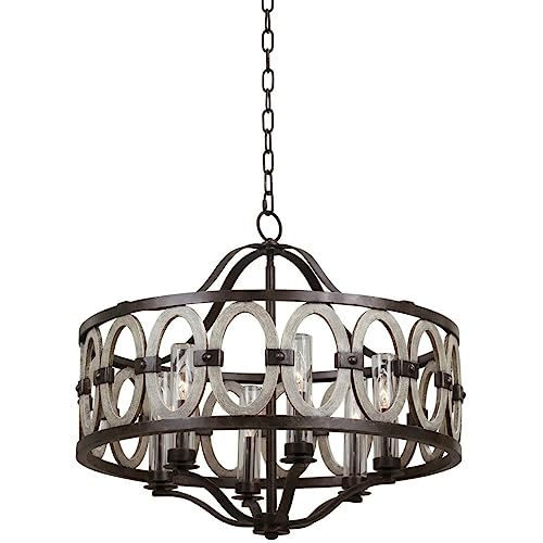 Kalco 404452FG Belmont Outdoor Pendant, 6-Light 240 Total Watts, Florence Gold