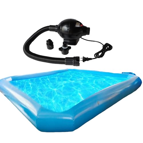 HQHAOTWU Inflatable Pool 6x6x0.65m Inflatable Swimming Pools Thickened Swimming Pool Portable Foldable Pool for Outdoor Water Play with Blower 110V 800W