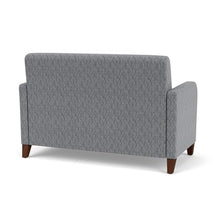 Lesro Siena Lounge Loveseat with Walnut Wood Legs Adler Graphite Gray