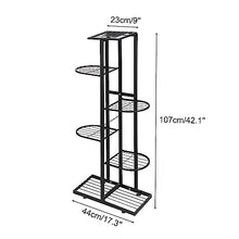 ZHOUYANB Metal Flower Pot Holder - Plant Stand Indoor 6 Tiers 7 Potted Multiple Display Rack Shelf With Non-slip Foot Pads Standing Storage Planter Organize