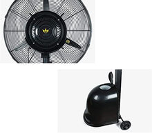 GAZOGJ Cold Fans Air Cooler Industrial Misting Fan with Oscillating Cooling Mist Humidifier Adjustable 3 Speed ? Swivel Function Misting Cooling Fan for Home Office and Res,Blue,copper-75cm