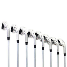 Majek K6 Iron Set +2 inch Over XL Big & Tall Men's 8-Piece Set Right Handed Steel Shaft Regular Flex Black